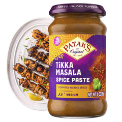 Patak's Tikka Masala paste jar for a rich curry base.