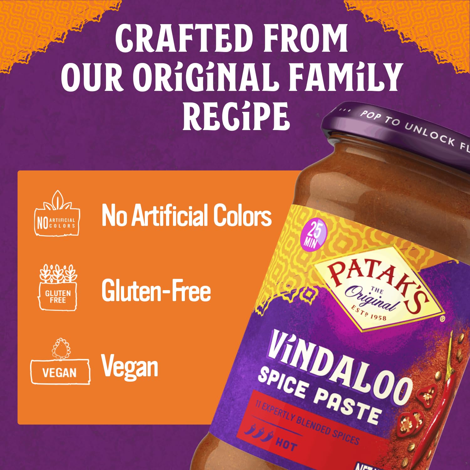 Patak's Vindaloo served with rice for weeknight dinner.