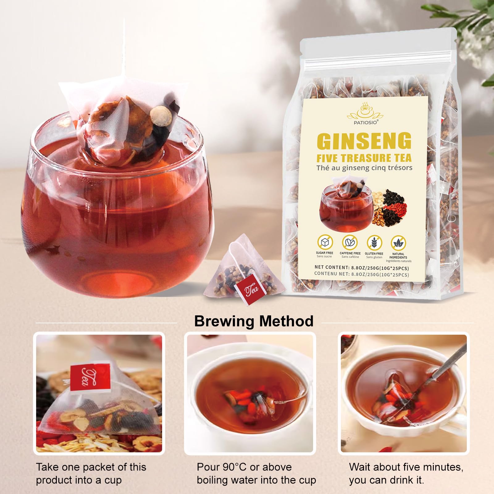 Patiosio Kidney Tea storage container keeping tea fresh