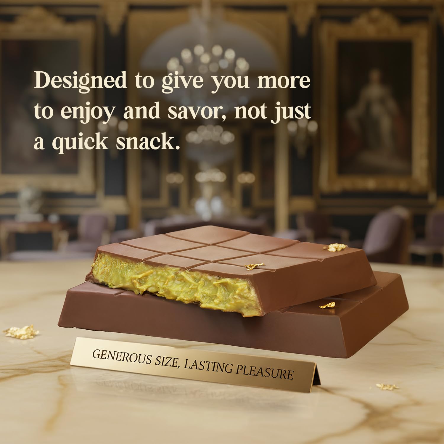 Patis Savore chocolate bar served as a refined dessert companion