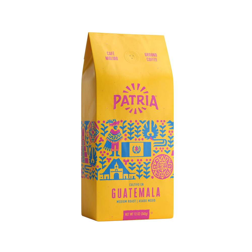 Patria Guatemala medium roast ground coffee 12oz bag ideal for your morning ritual.