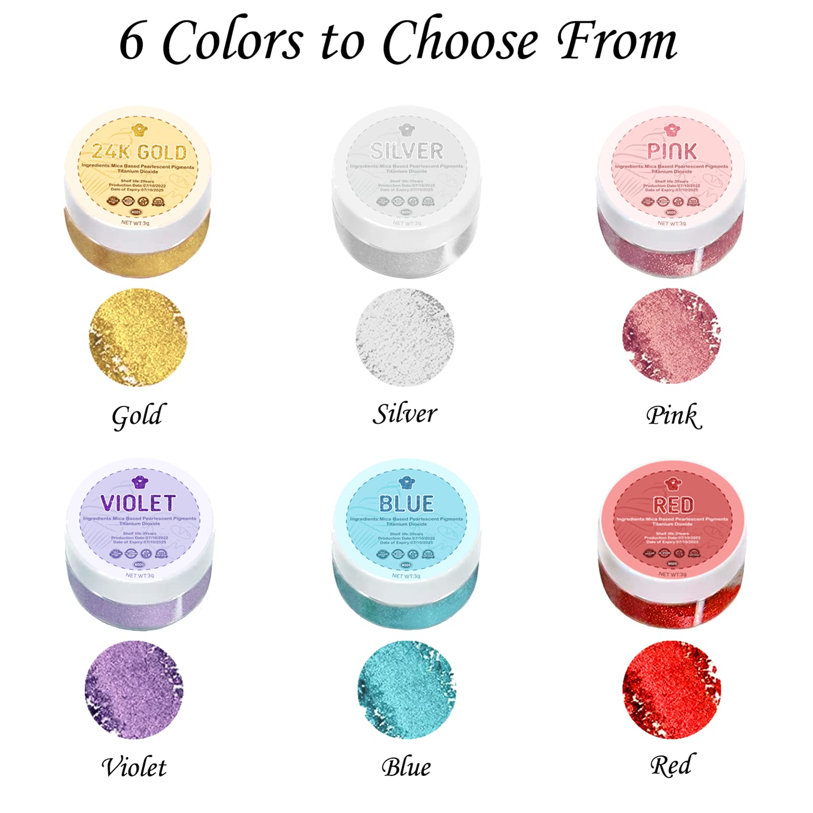 PAVADOR 24k gold luster dust texture for luxurious dessert accents