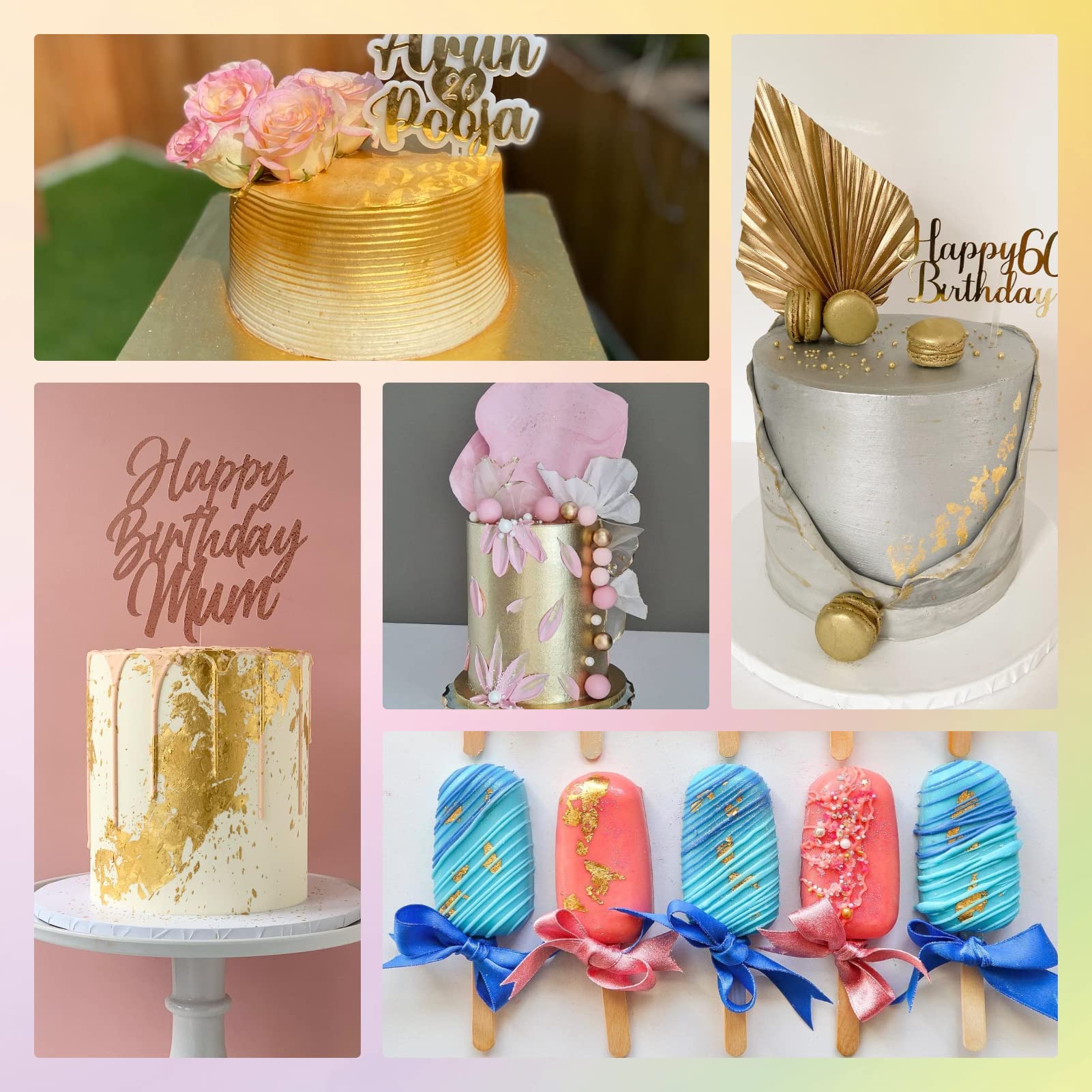 PAVADOR edible dust on cake decorating ideas and fondant accents