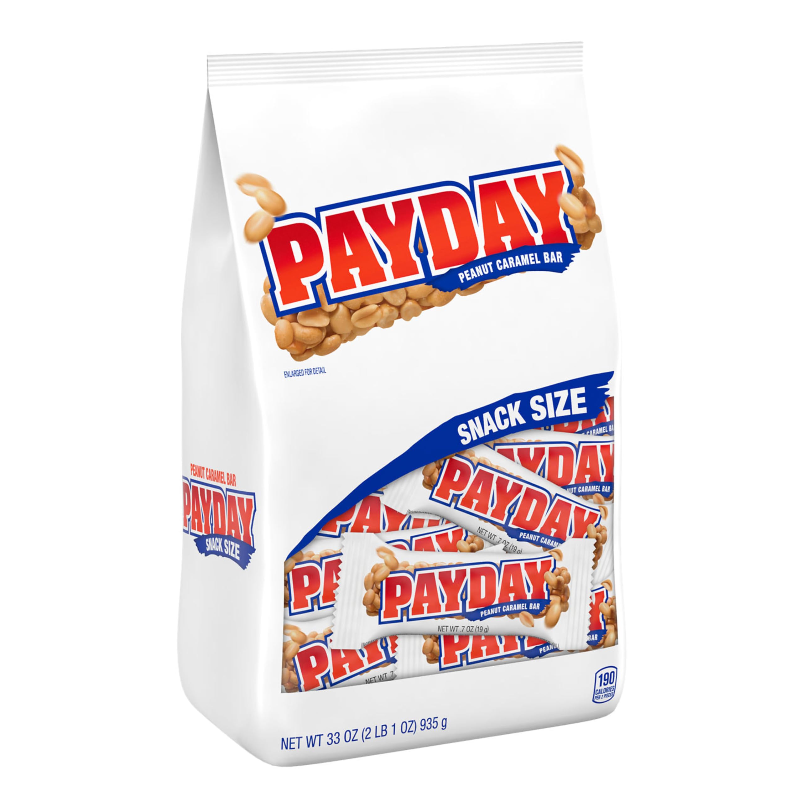 PAYDAY bulk bag on shelf showcases party-size sweetness.