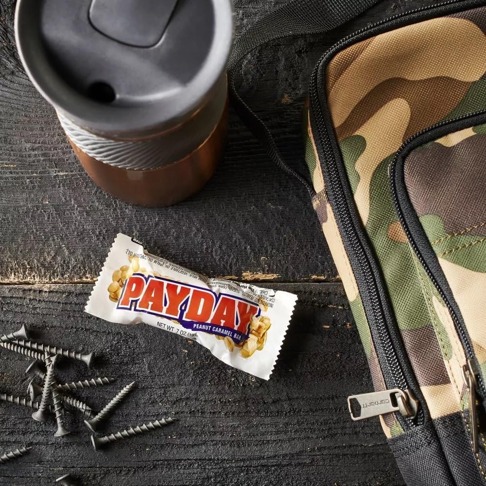 PayDay peanut caramel unwrapped bars for grab-and-go snack time.