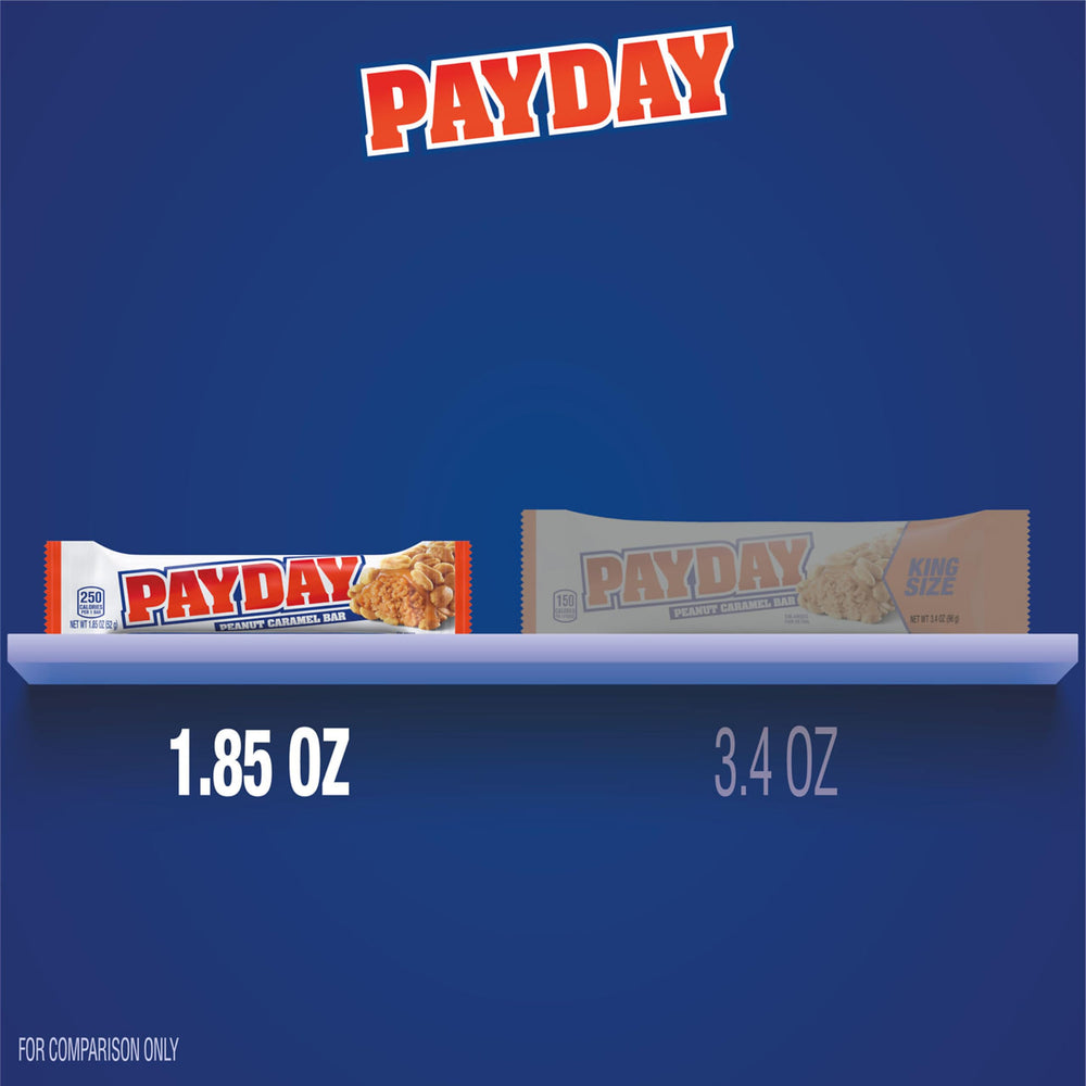 PAYDAY peanuts and caramel cross-section highlights texture and flavor.