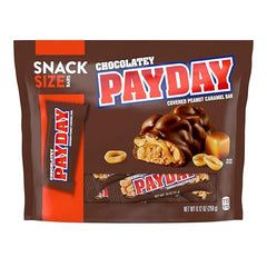 PayDay peanuts and chocolatey coating closeup showcases chewy sweet-salty texture.