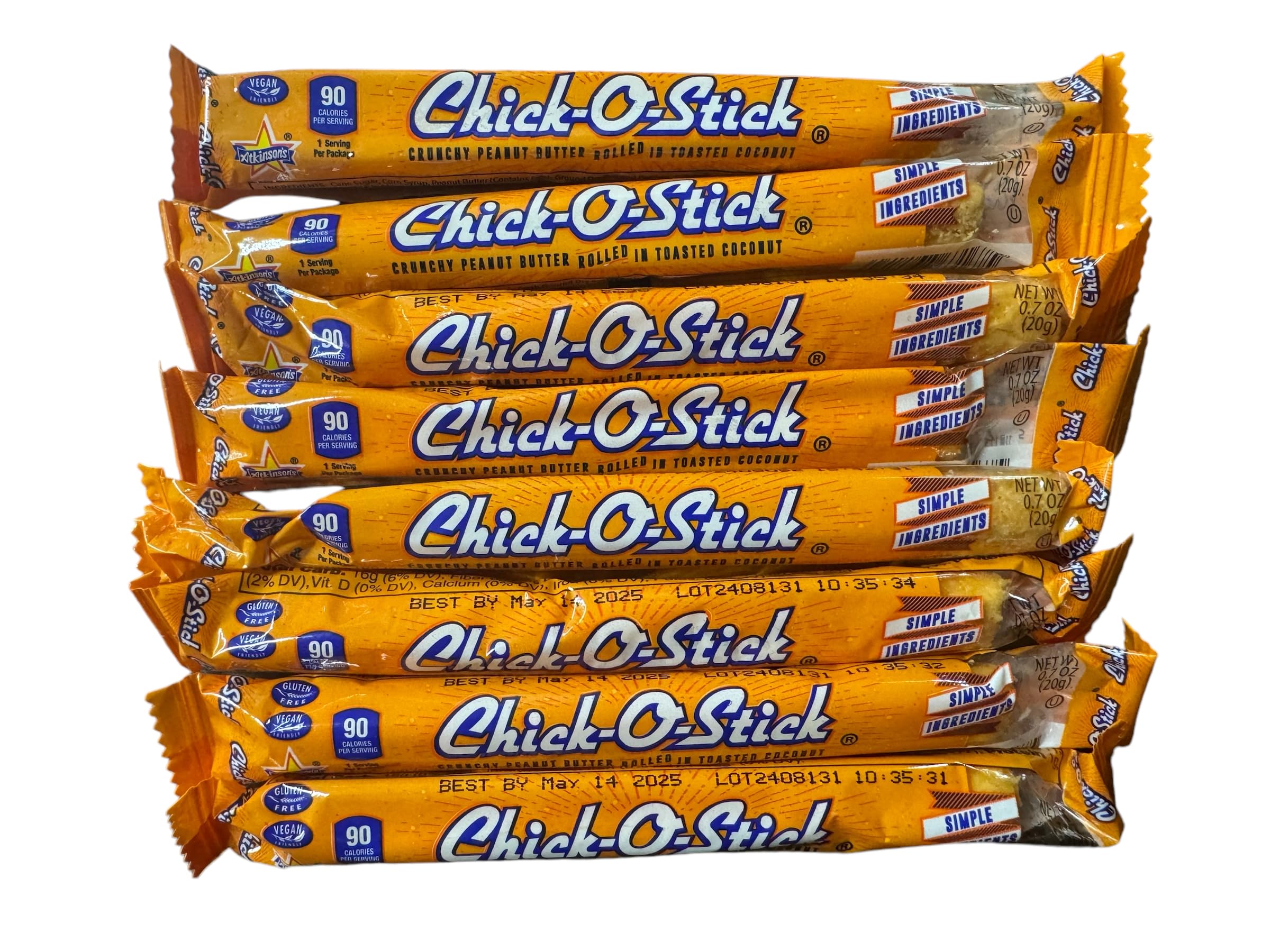 Payless Shop Chick-O-Stick candy bars with crunchy peanut butter, ideal for on-the-go snacking.