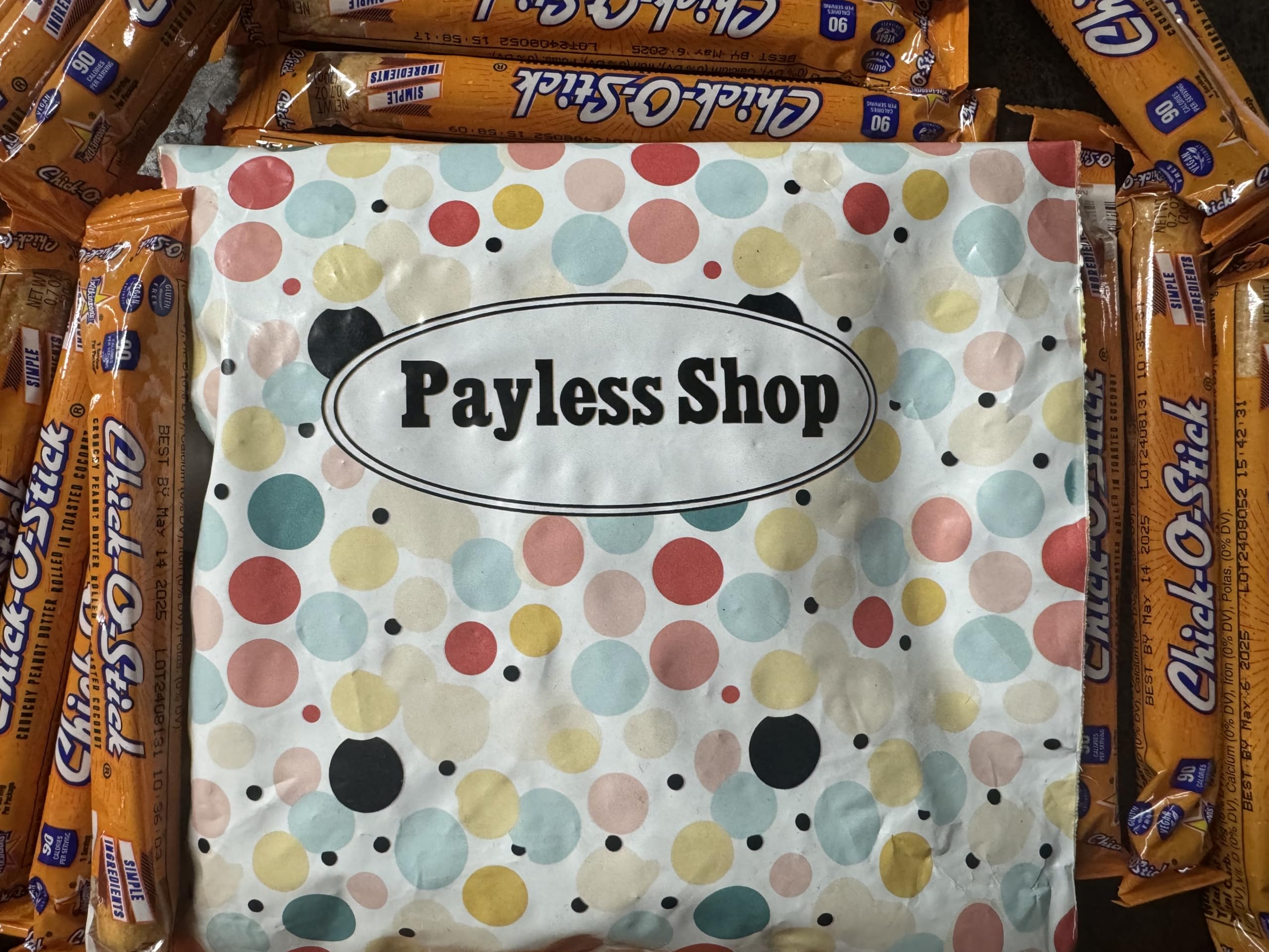 Payless Shop Chick-O-Stick candy bars with toasted coconut, perfect for sharing.