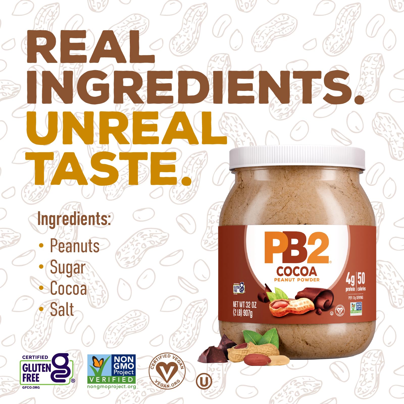 PB2 baking hero shot—rich flavor boost with less fat.