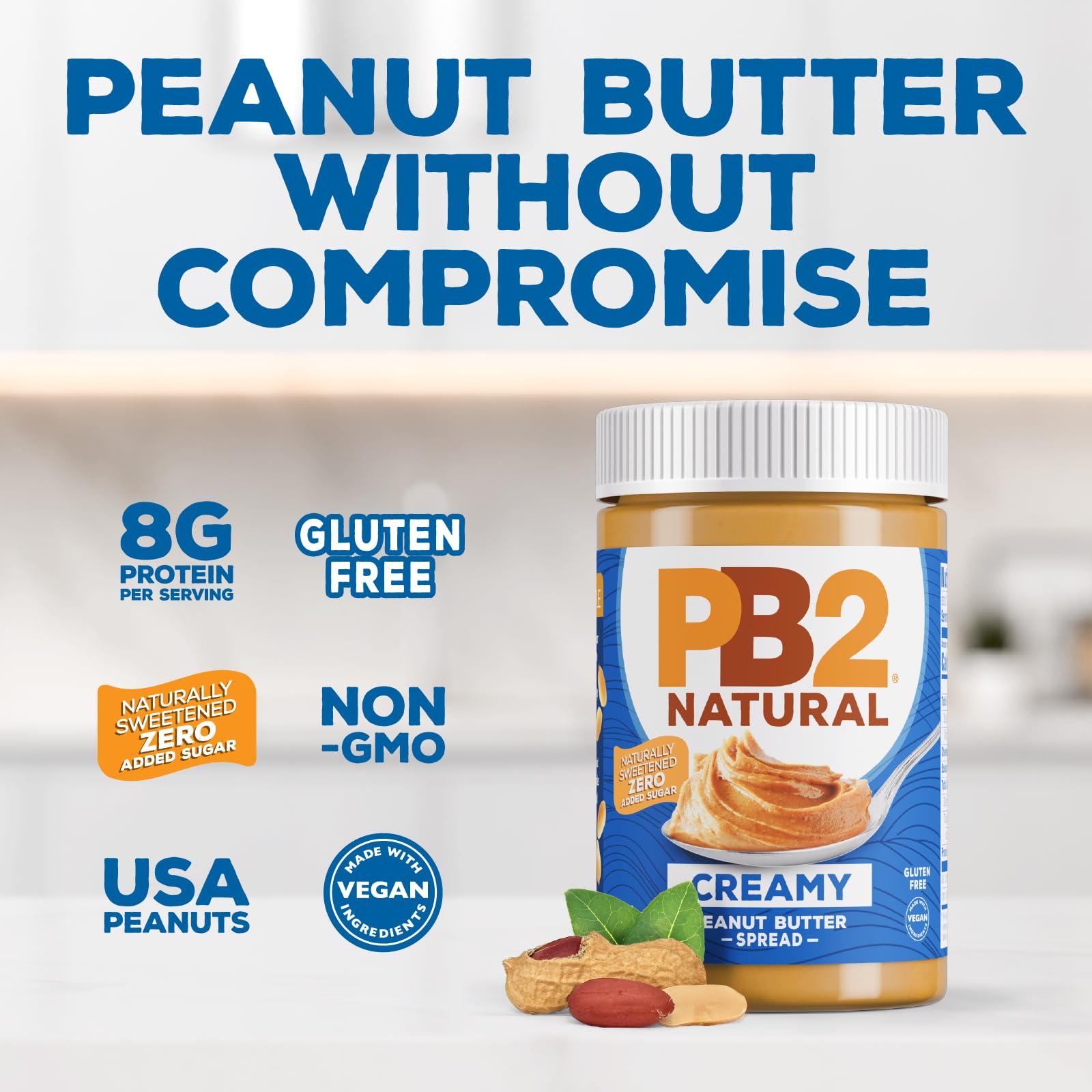 PB2 baking with peanut butter for tasty recipes.