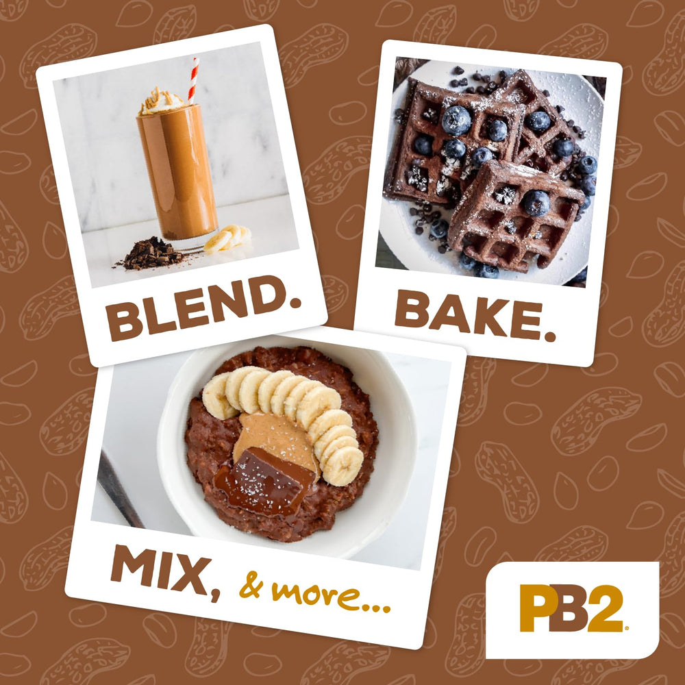 PB2 bottle pour—simple portion control for snacks and recipes.