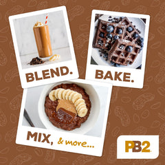 PB2 bottle pour—simple portion control for snacks and recipes.