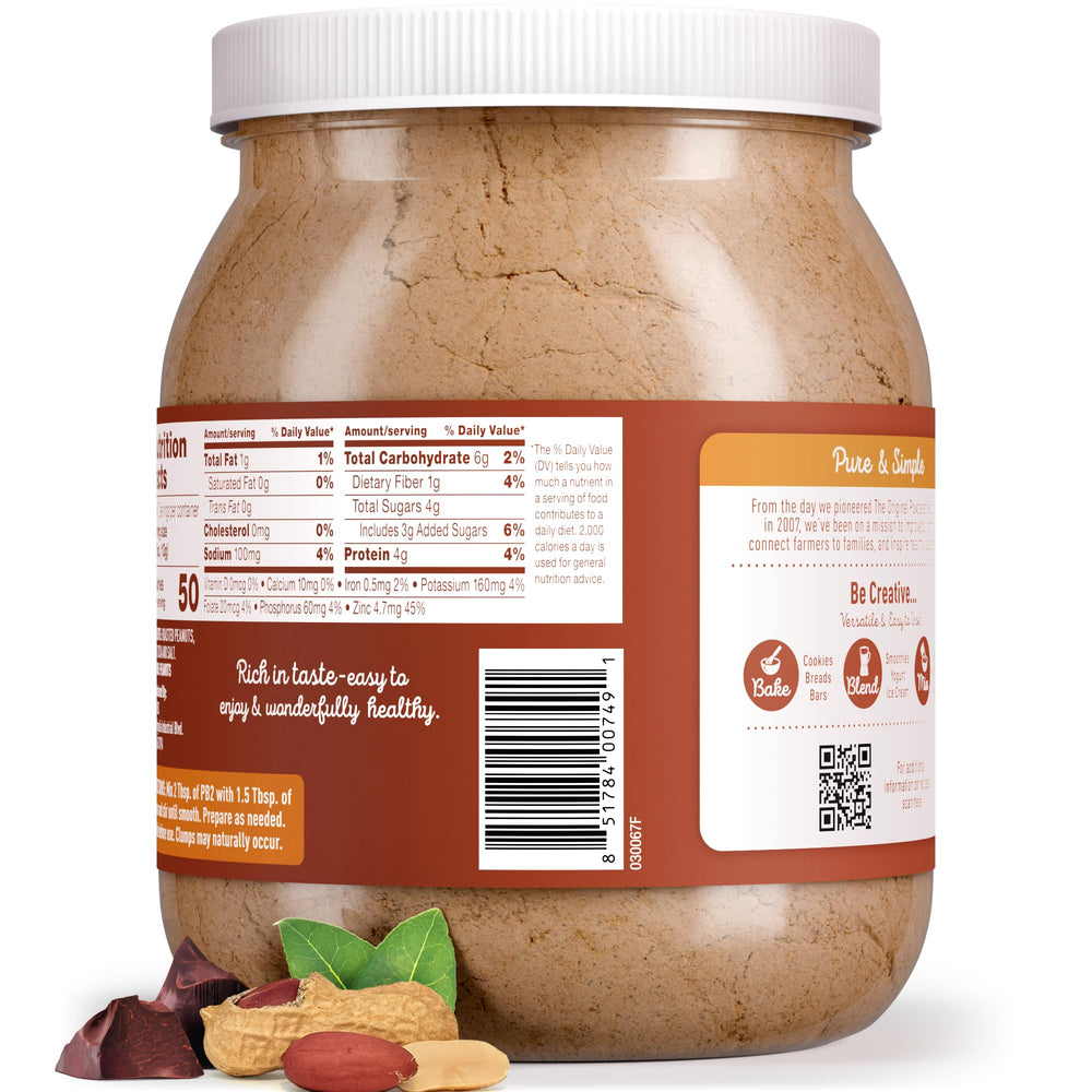 PB2 certified gluten-free packaging—safe ingredient for gluten-free diets.
