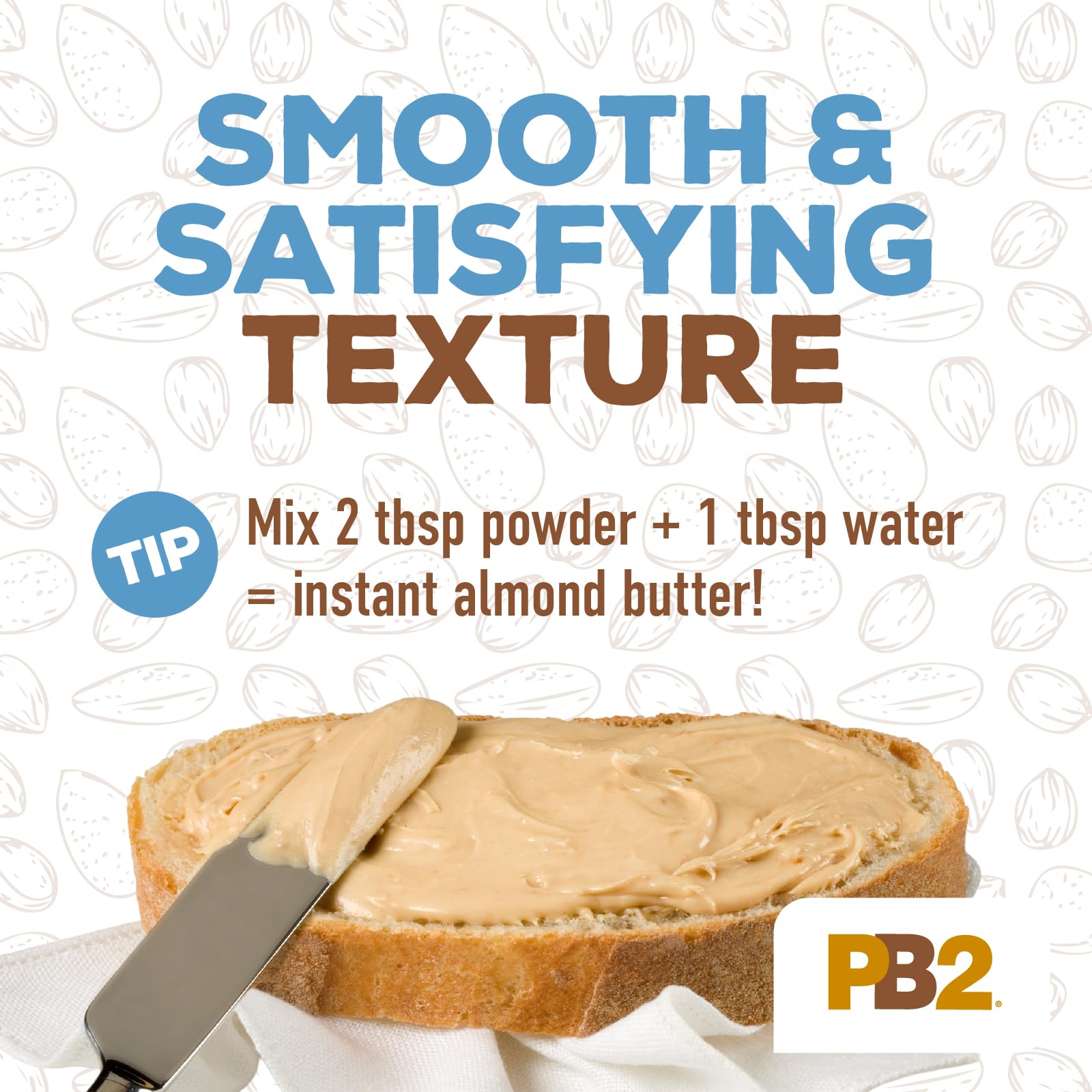 PB2 Low-carb snack idea with almond powder.
