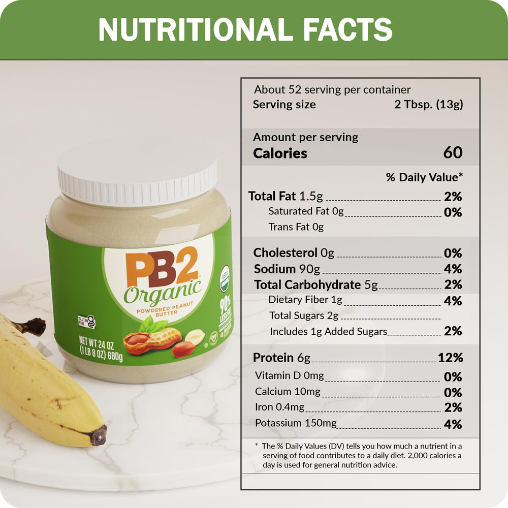 PB2 Organic Powdered Peanut Butter smoothie with light peanut swirl