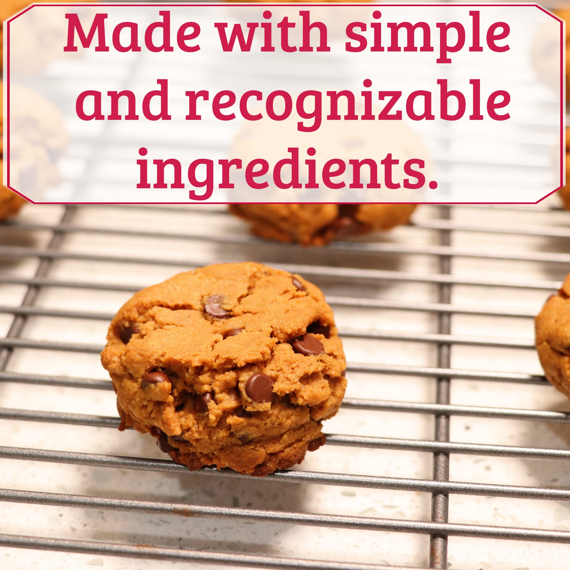 PB2 Pantry baked chocolate chip cookie closeup with inviting aroma