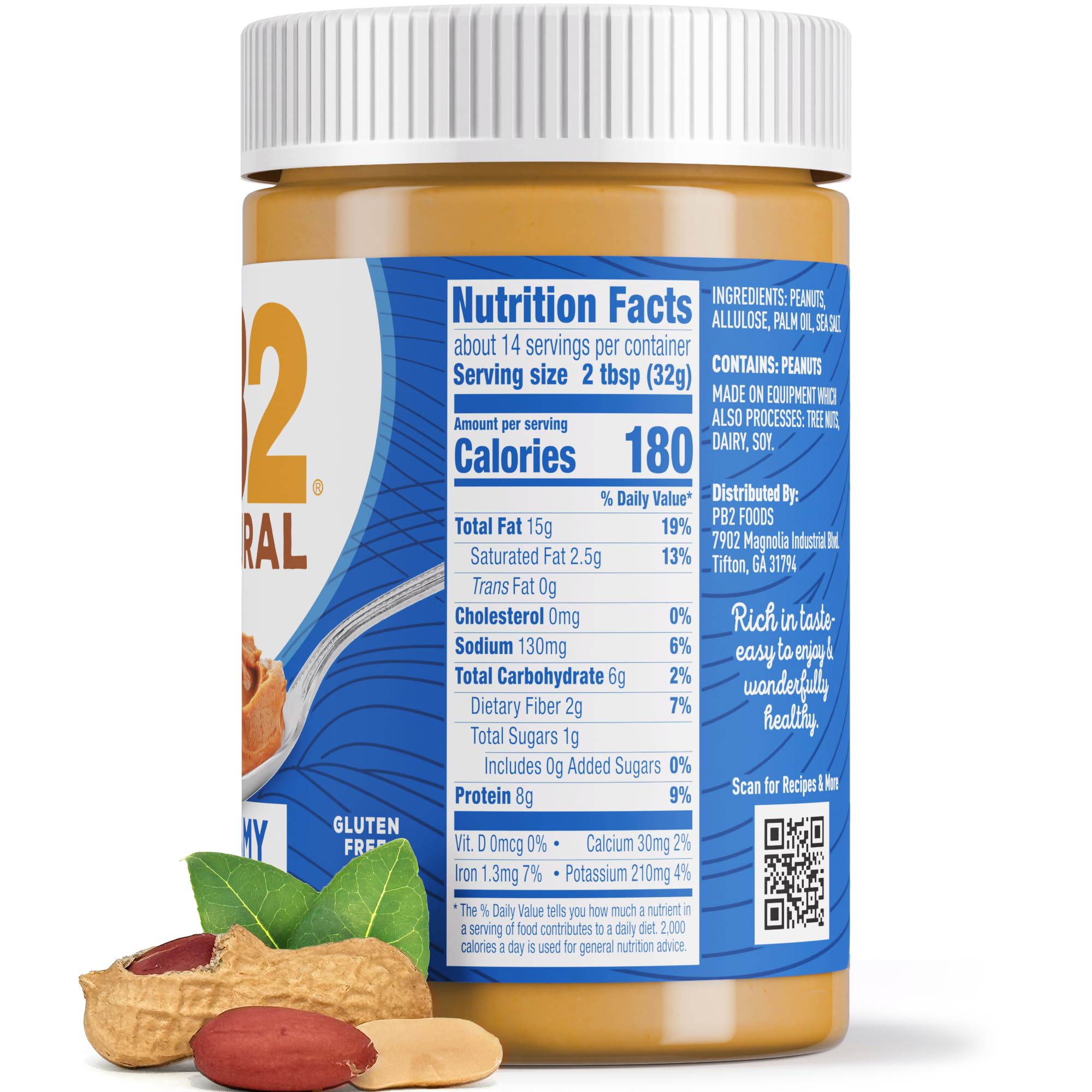 PB2 creamy PB in smoothie for a protein boost.