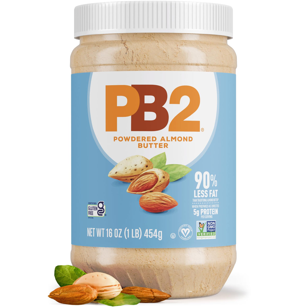 PB2 Powdered Almond Butter roasted closeup, ideal for rich smoothies.