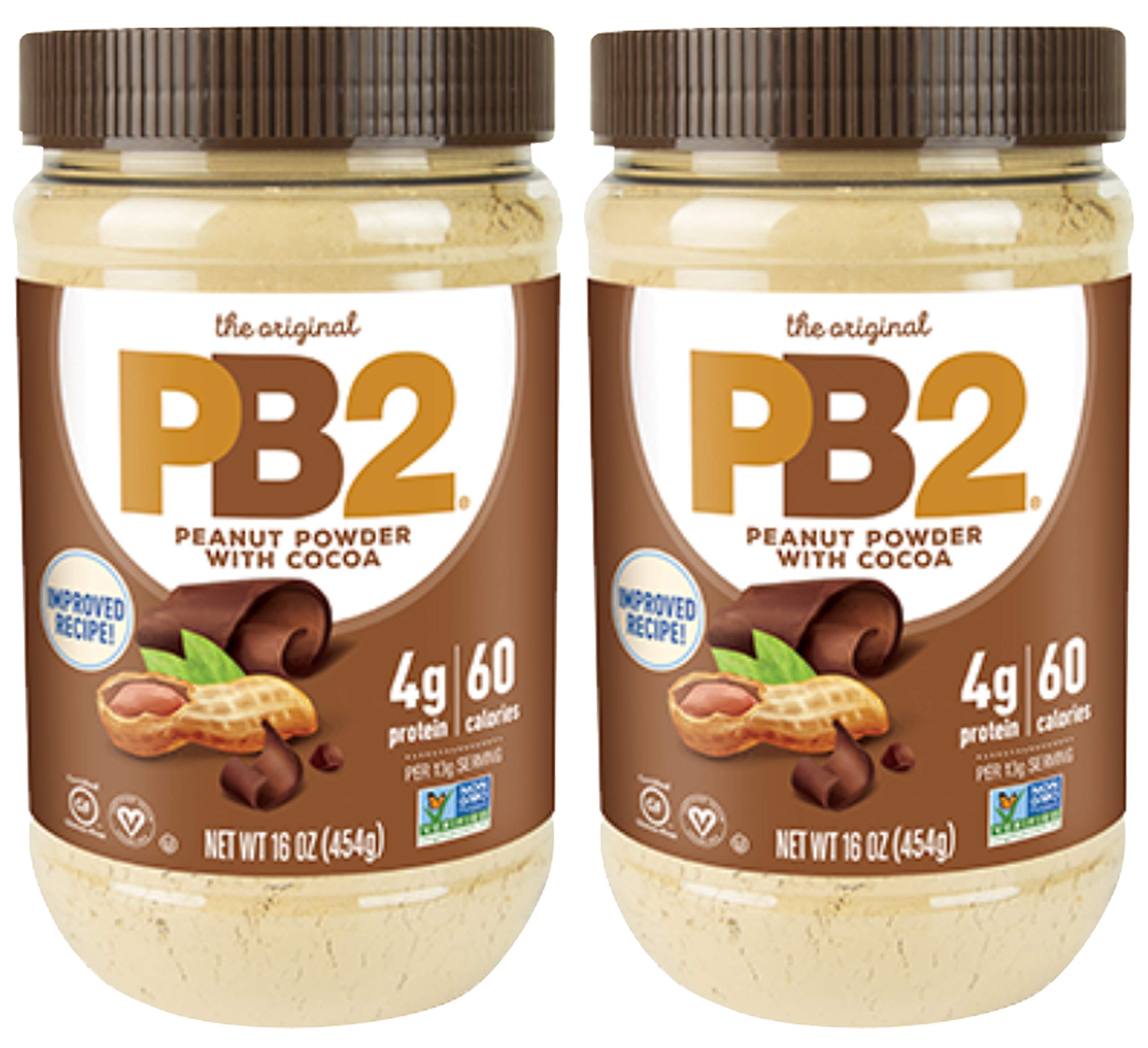 PB2 Powdered Peanut Butter Cocoa Bundle 16oz pack, low-fat, all-natural for versatile snacking.