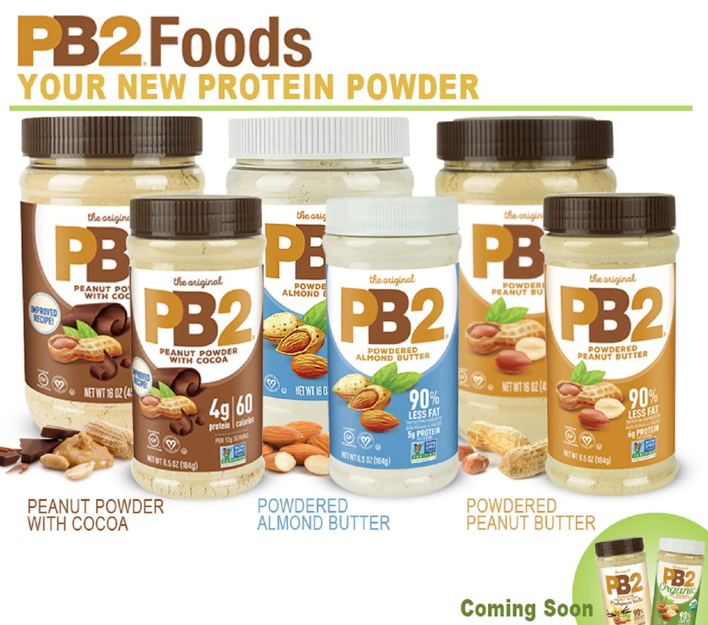 PB2 cocoa bundle label—clear ingredient list and simple nutrition notes.