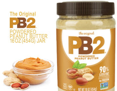 PB2 jar side view highlights convenient scoop and compact shelf-ready packaging