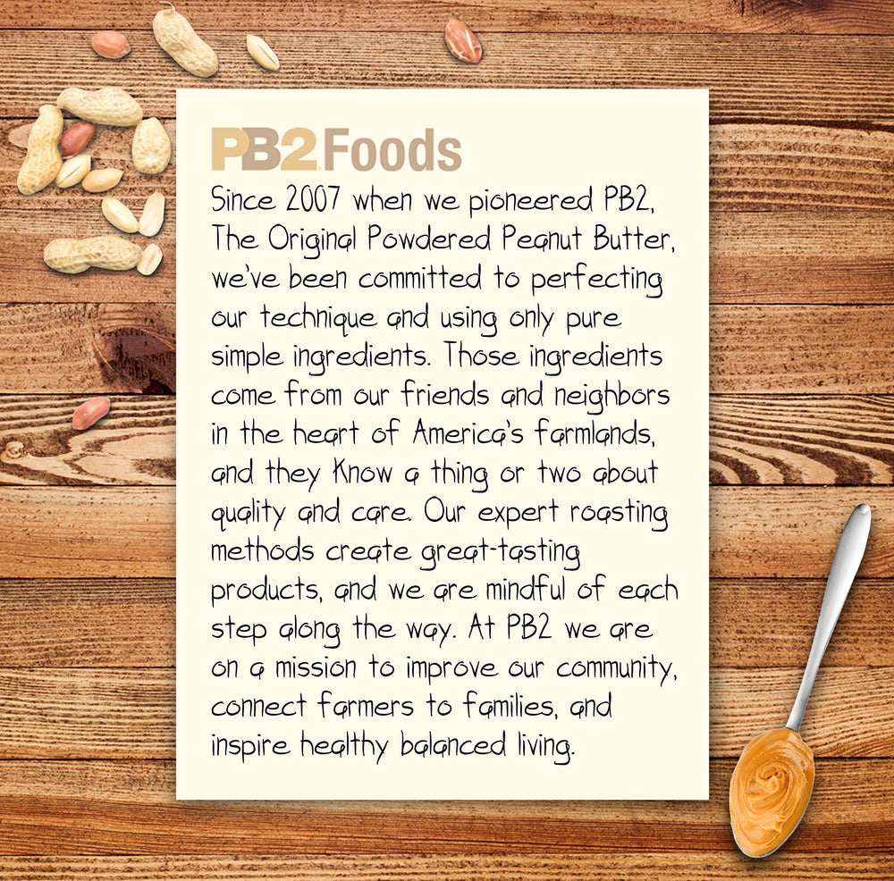 PB2 packaging image emphasizes all-natural, additive-free formulation