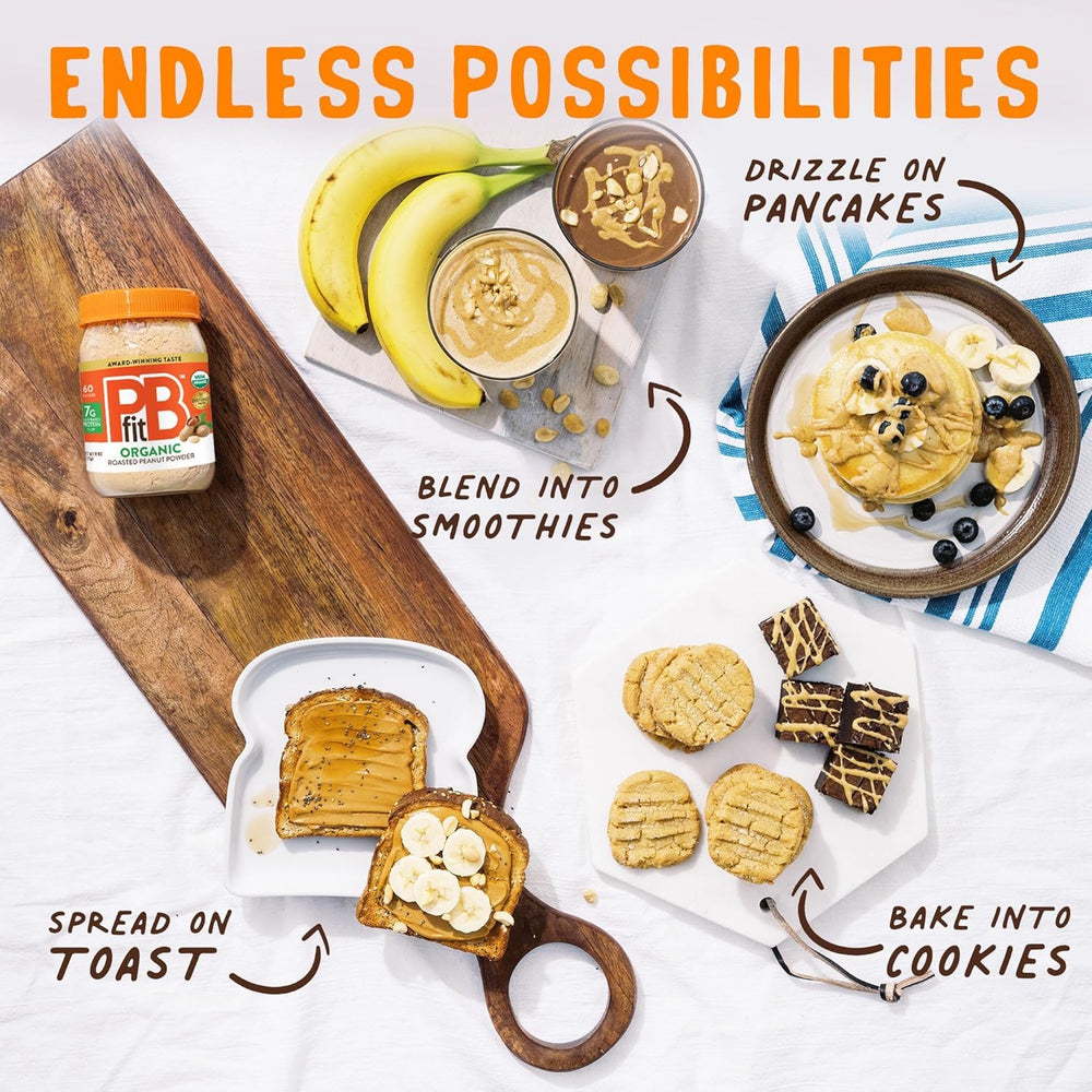 PBfit powder incorporated into batter for pancakes and waffles with lighter flavor.
