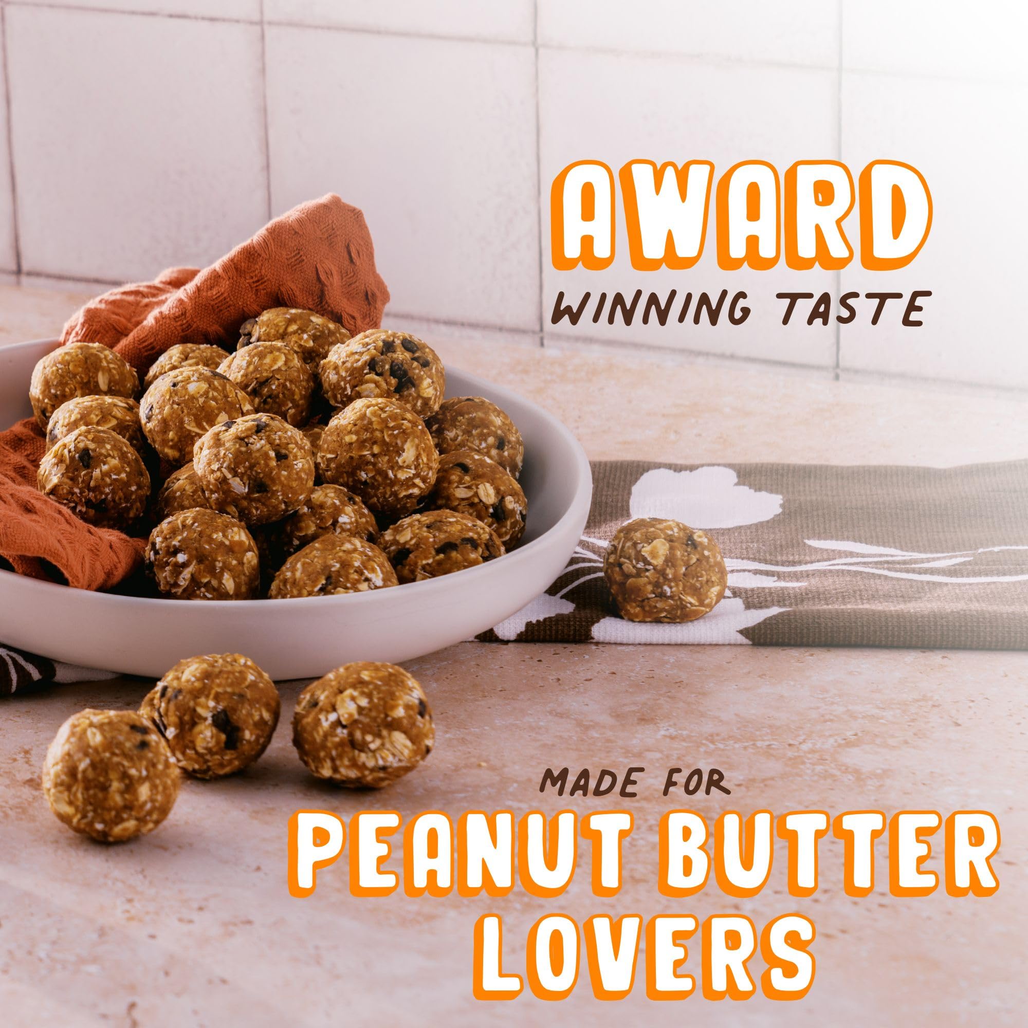 PBfit Organic Peanut Butter Powder measuring-spoon demonstrates simple 2:1.5 ratio