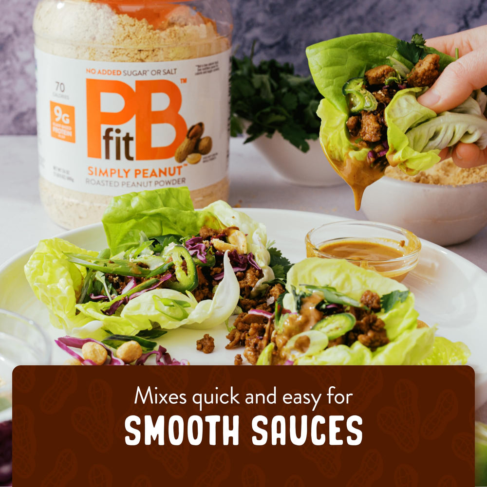 PBfit Simply Peanut Powder added to pre-workout shake