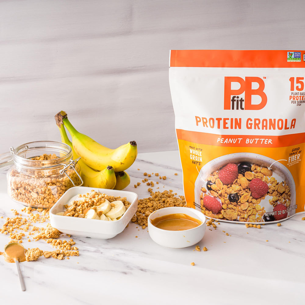 Convenient PBfit snack on the go in a resealable bag.