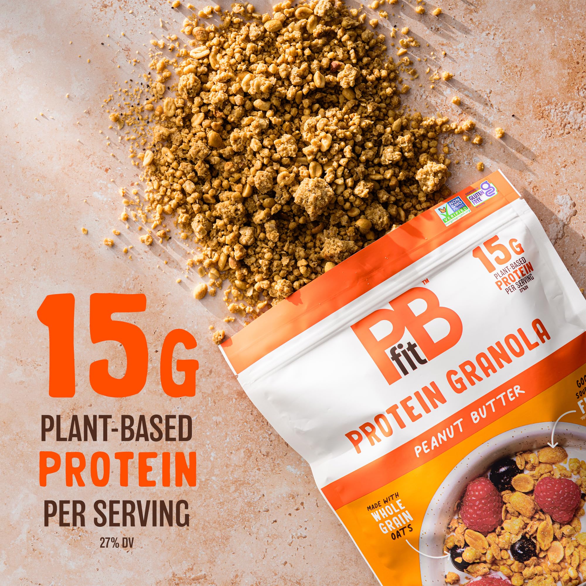 Whole grain oats and chia seeds add texture and fiber.