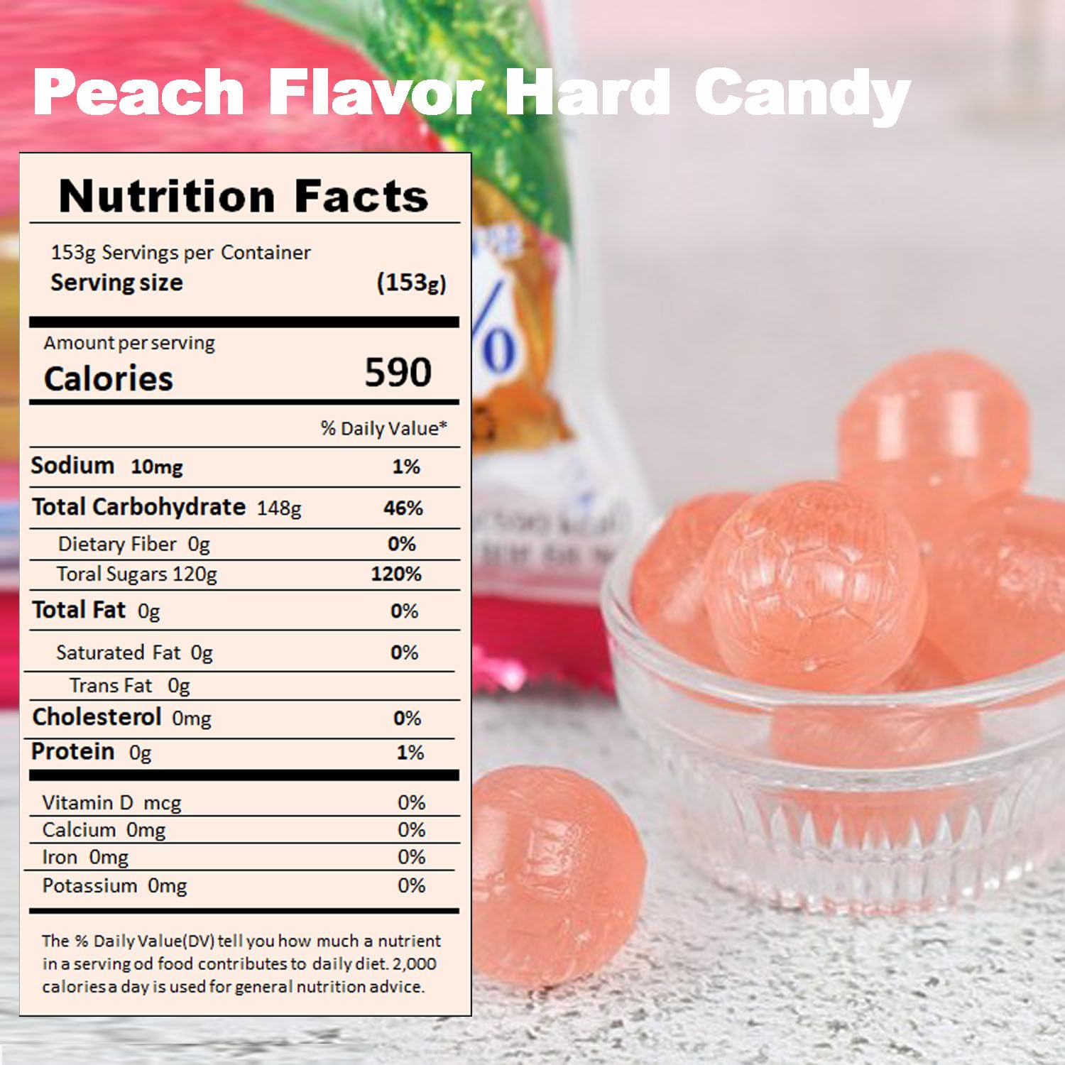 Party tray featuring Peach Hard Candy for festive desserts and treats.