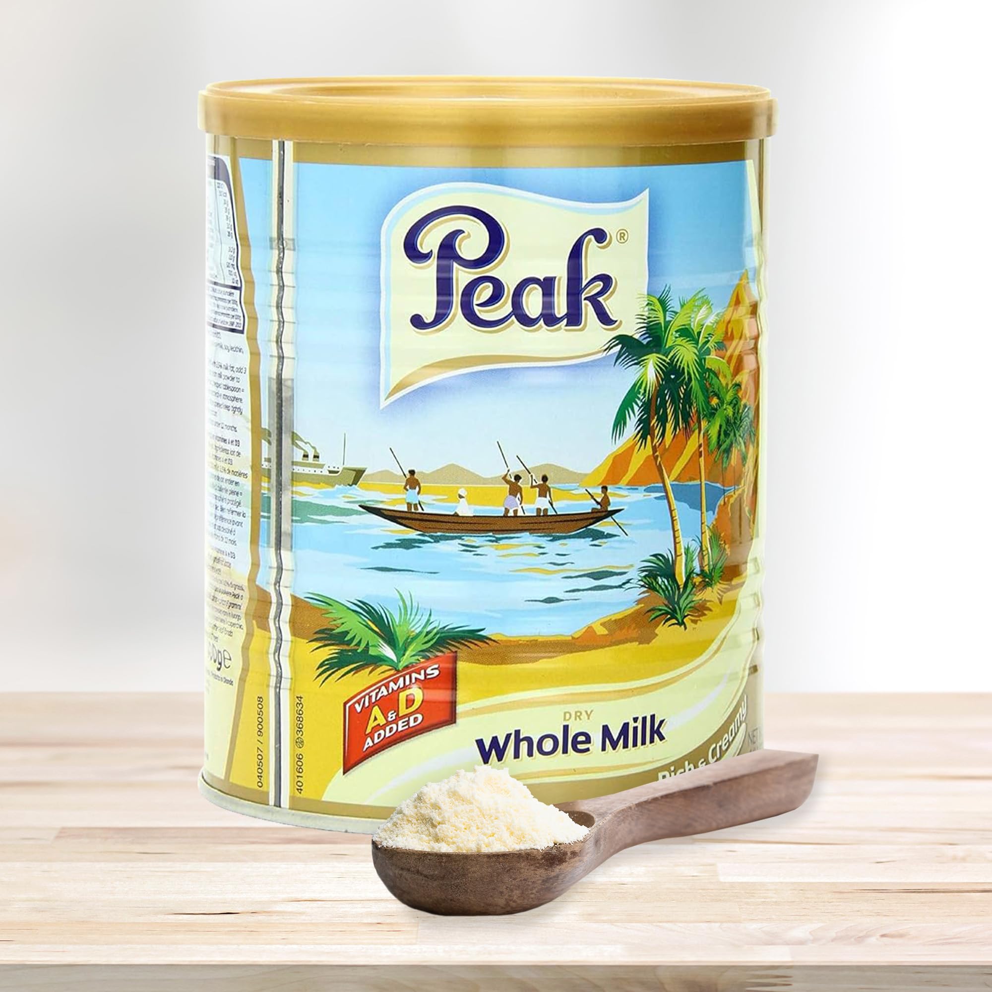 Peak milk powder serves as a smooth coffee whitener.