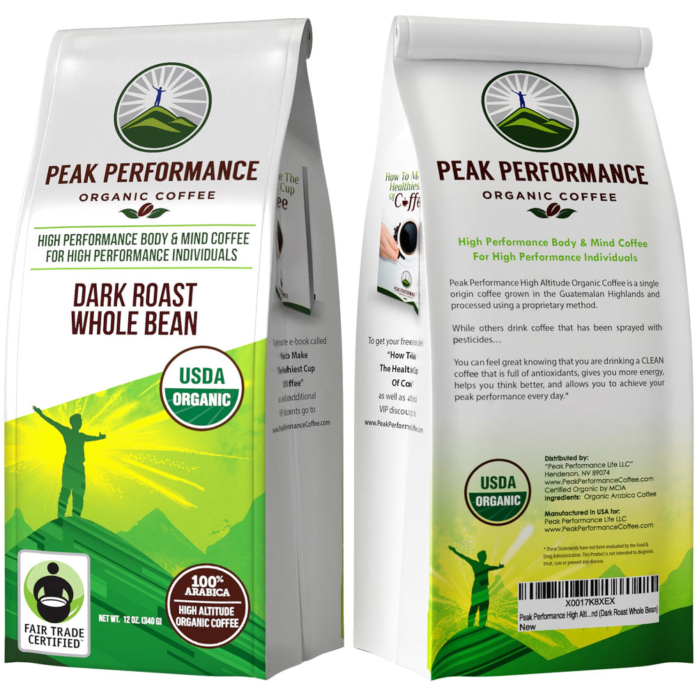 12 oz Peak Performance bag ready for home brewing and daily rituals.