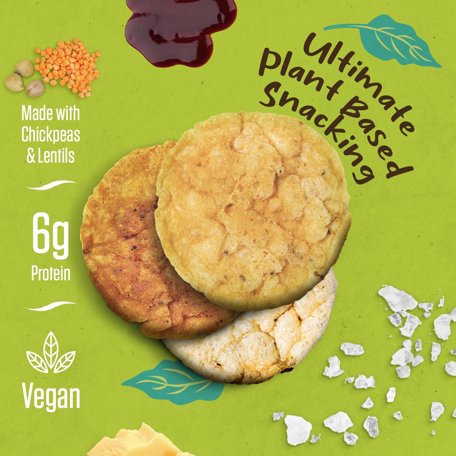 Close-up of PeaKaPop crisp texture, light and airy