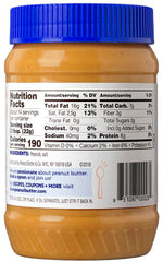Peanut Butter & Co. crunchy texture image highlights spread for smoothies and baking.