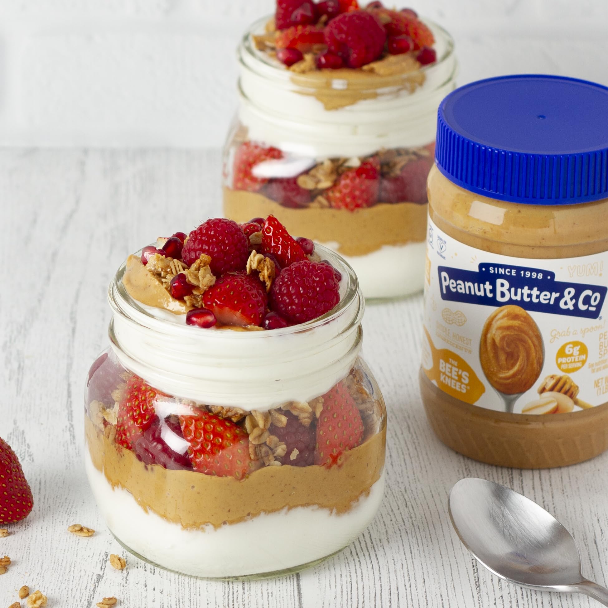 Pantry-packed The Bee’s Knees 6-pack jar set for quick breakfasts.