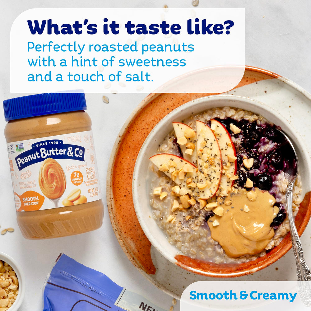 Six-pack jars of Smooth Operator for pantry staples.