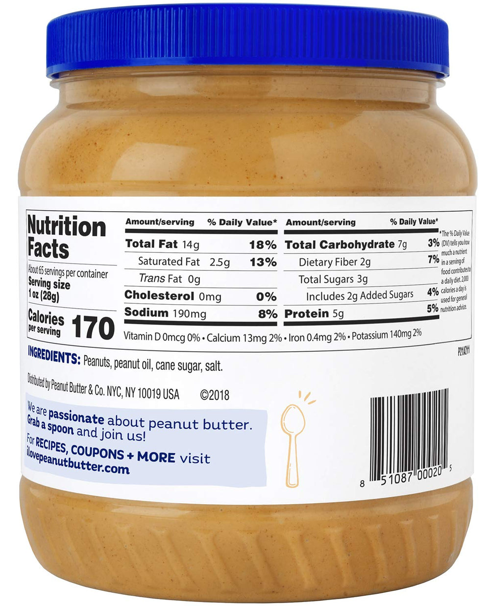 Peanut Butter & Co. 64oz jar used as pourable sauce for oatmeal and yogurt.