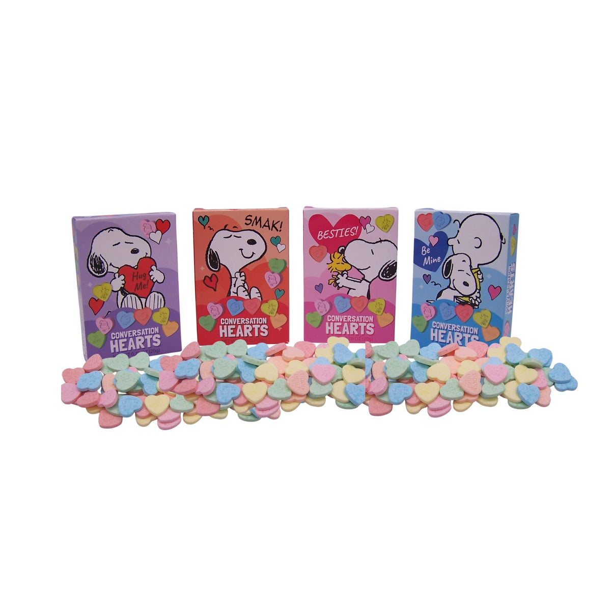Peanuts Snoopy Valentine Hearts Boxes 4-pack for classroom exchanges