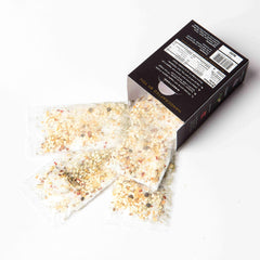 Pearl and Johnny organic ingredients label highlights non-GMO and additive-free quality.