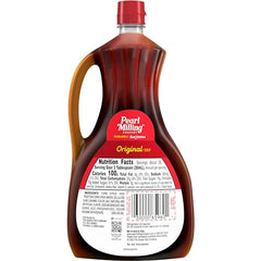 Waffles topped with Pearl Milling Company syrup for a warm treat
