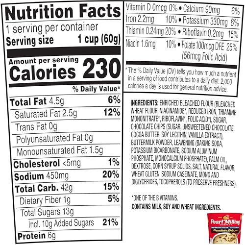 Pearl Milling Company pancake cups chocolate chip microwave-ready in kitchen