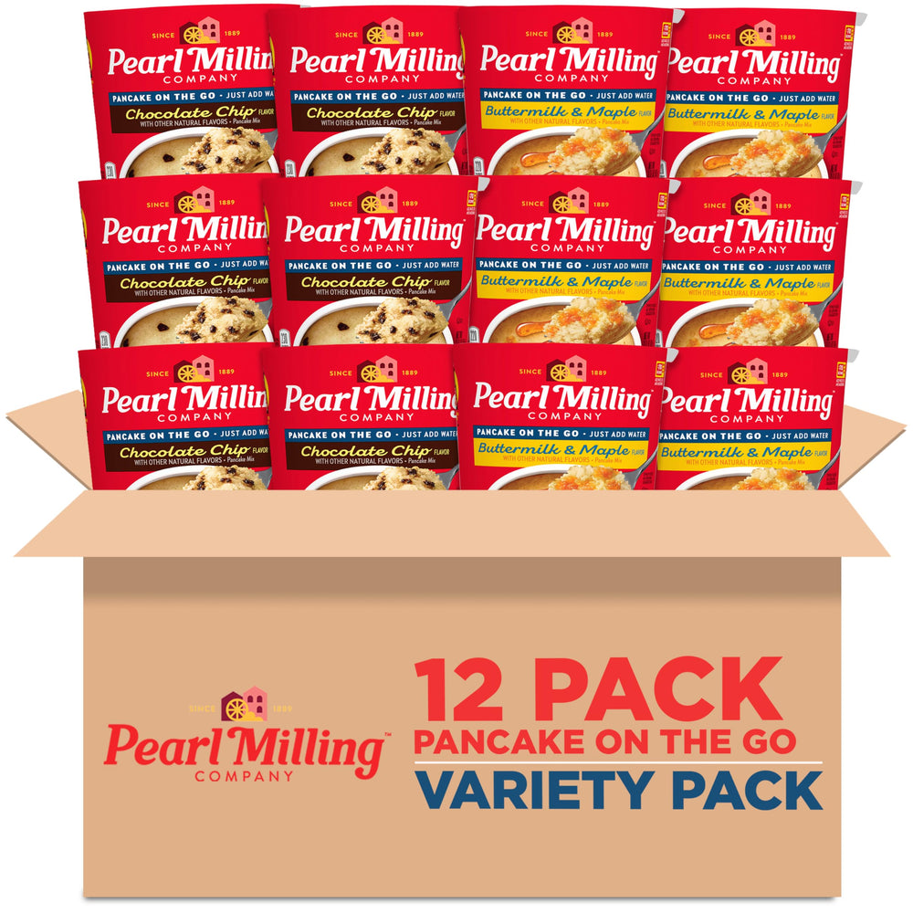 Pearl Milling Company pancake cups pack 12 ready-to-heat breakfast option.