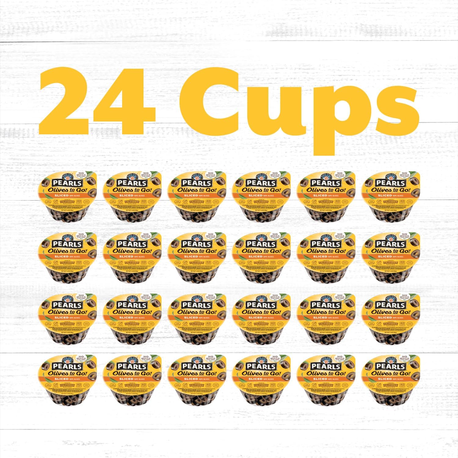 Pearls Olives liquid-free cups keep your pantry organized and grab-and-go handy