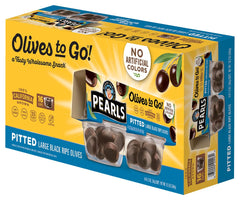 PEARLS Olives To Go 16-cups pack ready for family snacks on the go.