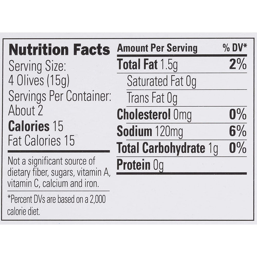 PEARLS Olives To Go California-grown olives with natural color and buttery finish.