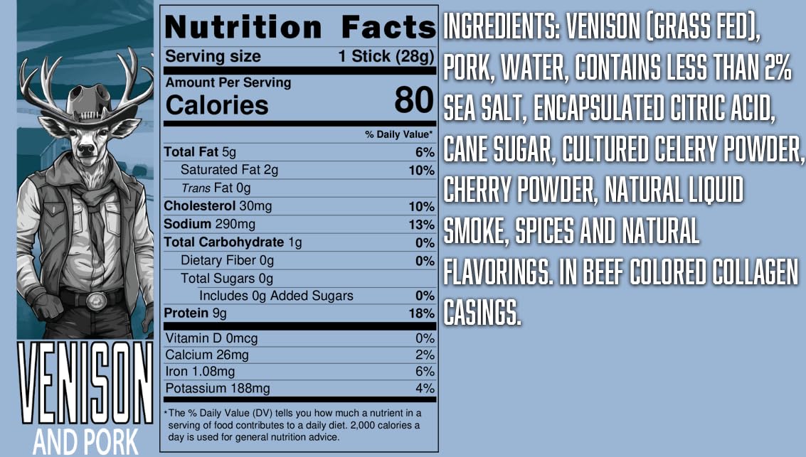Pearson Ranch packaging for 1oz sticks, no nitrites.