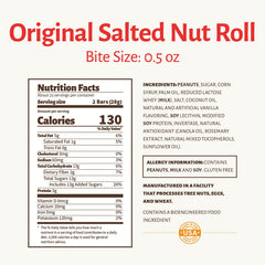 Pearson's Bite-Size Salted Nut Roll individually wrapped bars for on-the-go snacking